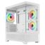 Picture of Prologix Axon GM-03AW Glass White: Midi Tower, MicroATX/ITX, 3 x 120 mm ARGB Fans Included, 120 mm Rear& 360 mm Top Radiator Support, Tempered Glass